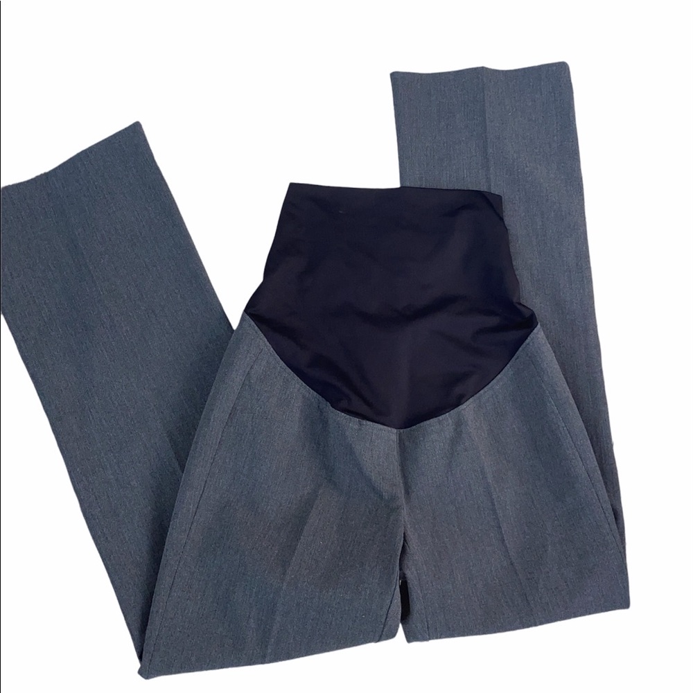 LOFT Petites 00PM grey career maternity pants;